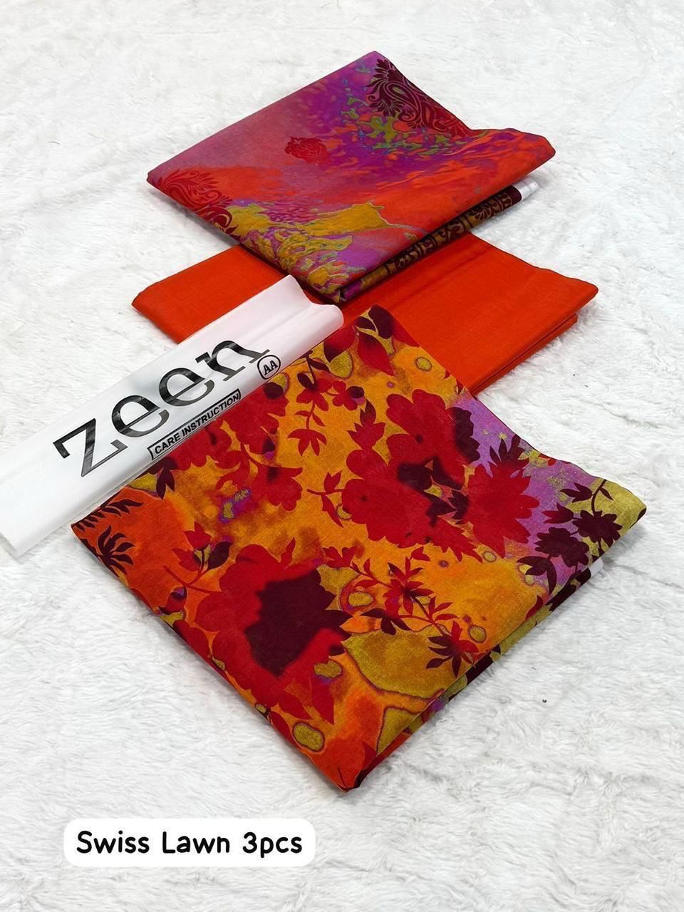 ZEEN Swiss Lawn Printed 3Piece D-003