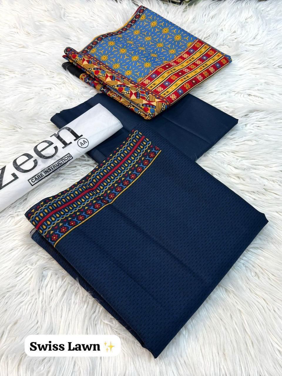 ZEEN Swiss Lawn Printed 3Piece D-008