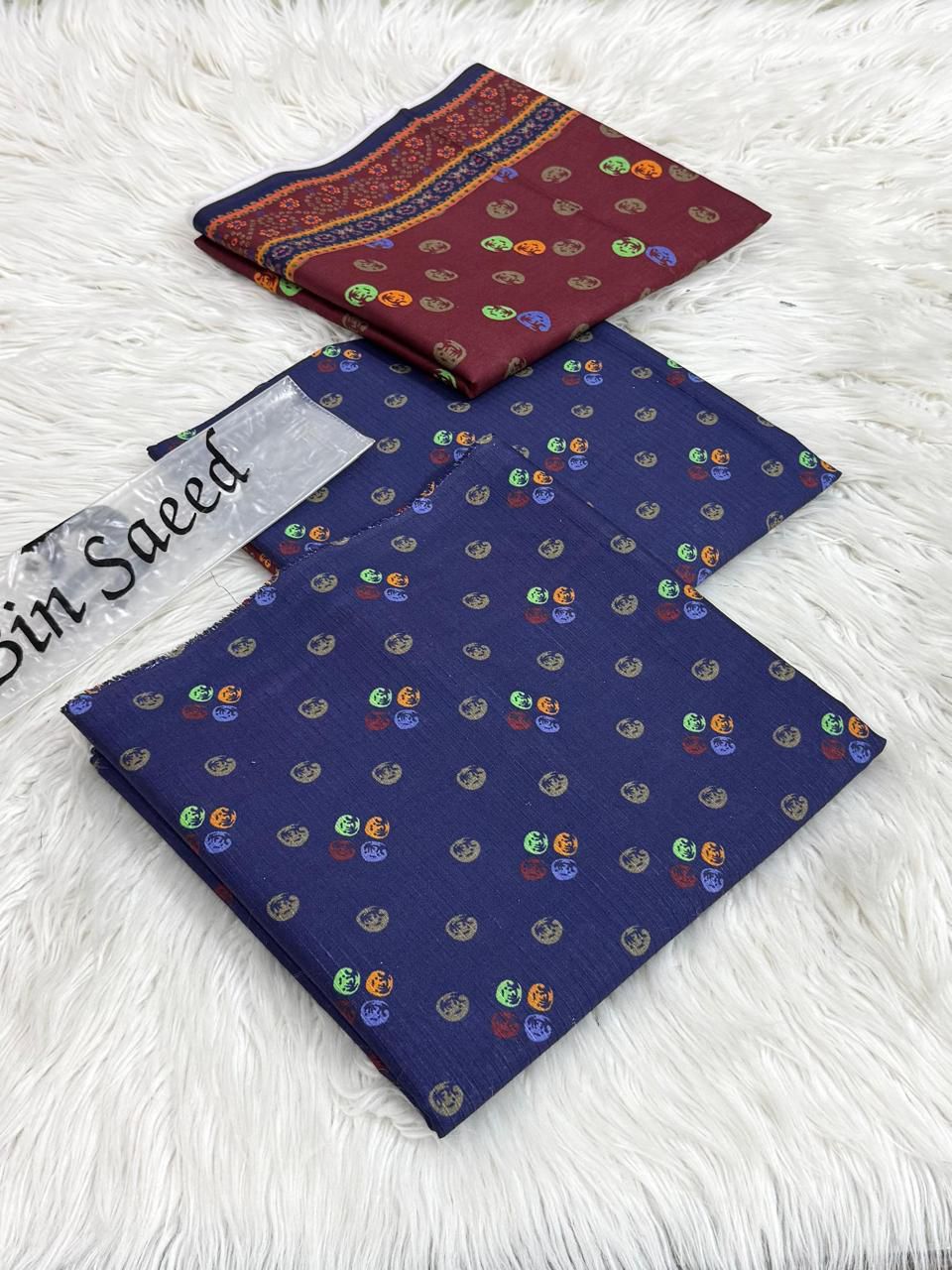 Bin Saeed Unstitched Lawn 3Piece D-015
