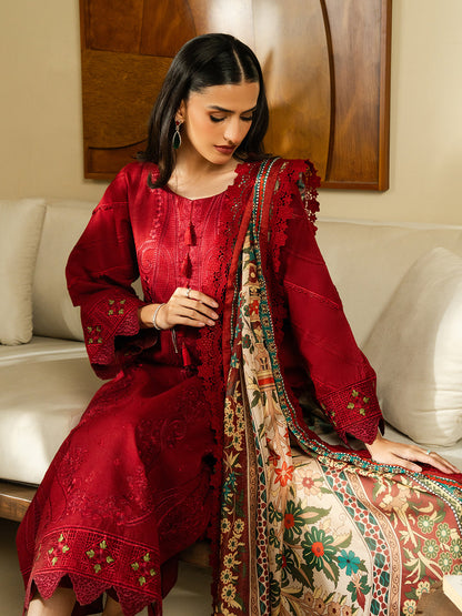 Luxury Lawn Embroidered 3Piece D-1075