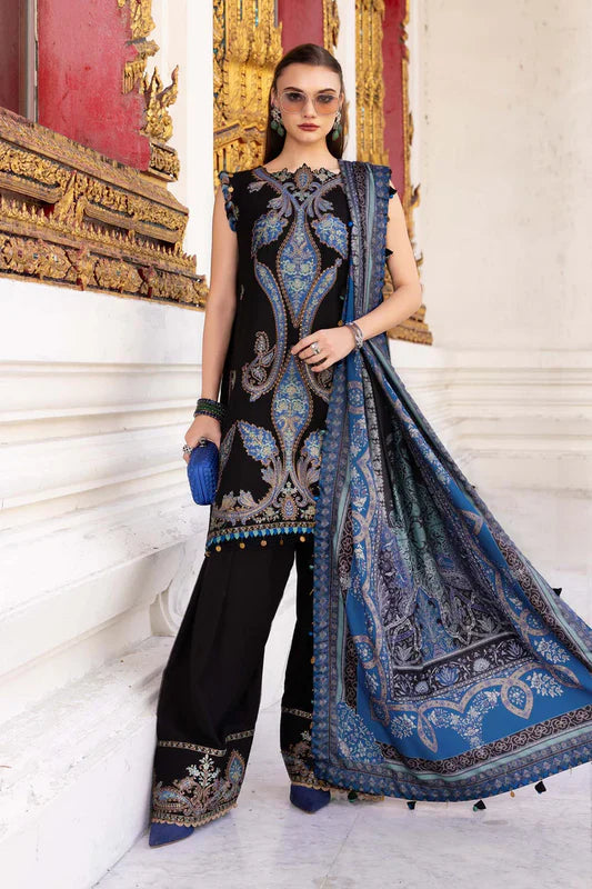 Luxury Lawn Embroidered 3Piece D-1095