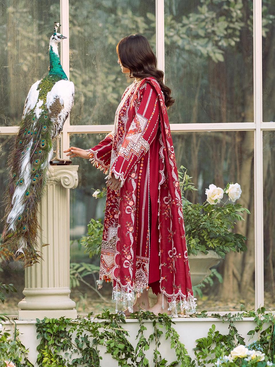 Luxury Lawn Embroidered 3Piece D-007