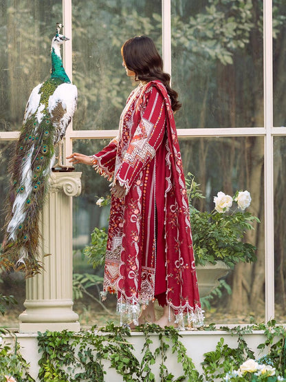 Luxury Lawn Embroidered 3Piece D-007
