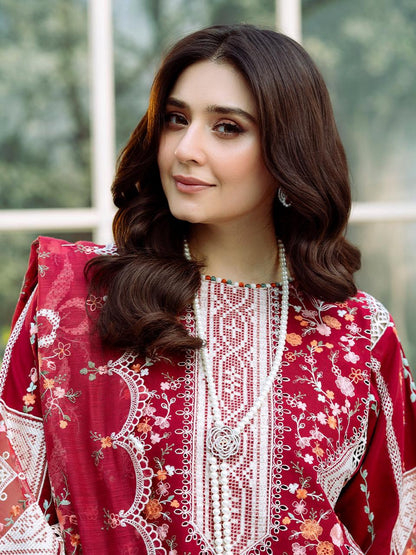 Luxury Lawn Embroidered 3Piece D-007