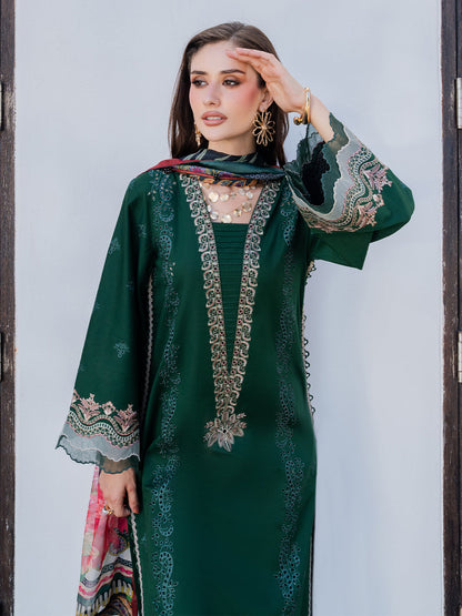 Luxury Lawn Embroidered 3Piece D-1090