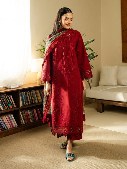 Luxury Lawn Embroidered 3Piece D-1075