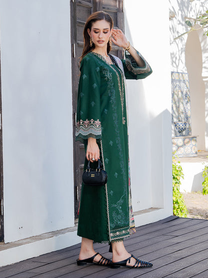 Luxury Lawn Embroidered 3Piece D-1090