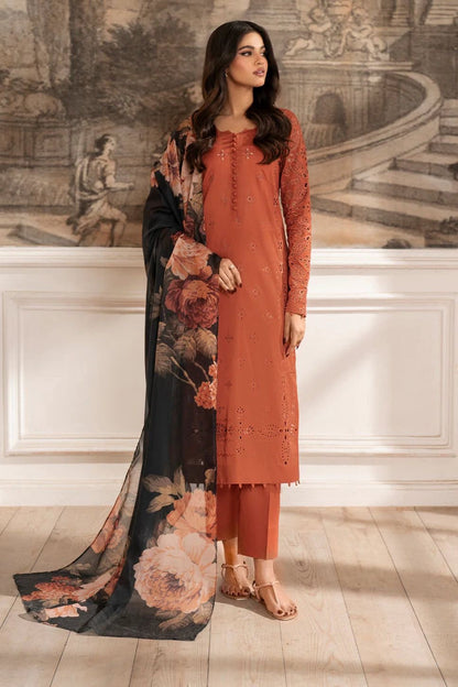 Luxury Lawn Embroidered 3Piece D-1070