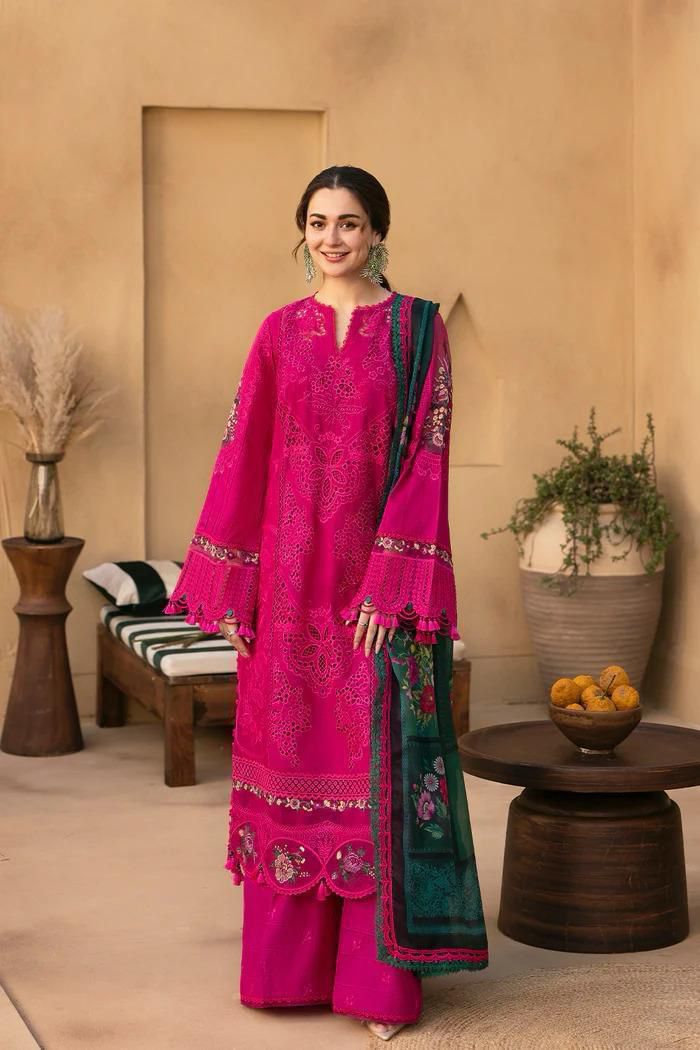 Luxury Lawn Embroidered 3Piece D-013