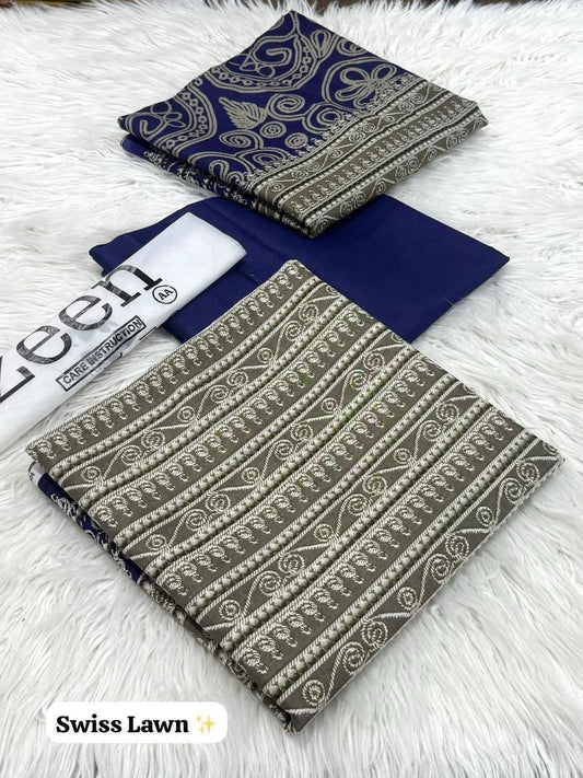 ZEEN Swiss Lawn Printed 3Piece D-006