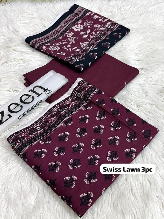 ZEEN Swiss Lawn Printed 3Piece D-019